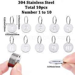 10 pendentif en acier inoxydable 304 et fermoir à chaînette&nbsp;STAS-SC0021-27A