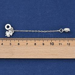 Europäische Sicherheitsketten aus Messing mit klarem Zirkonia und Anhängern&nbsp;KK-L236-16A-S