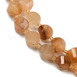 Окрашенные бусины пряди природного нефрита G-U023-A20-01C