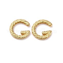 Серьги-каффы из латуни в форме буквы Г EJEW-G445-02G