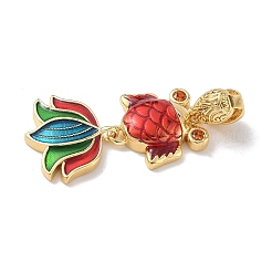 Латунь эмаль подвески&nbsp;KK-Z124-02G-01