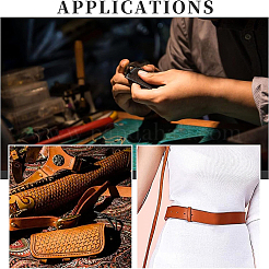 Плоские односторонние искусственные кожаные шнуры LC-WH0002-01G