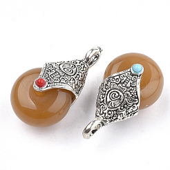 Подвески из смолы в тибетском стиле&nbsp;RESI-T022-16