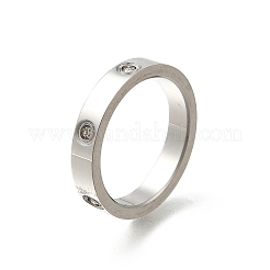 Кольца из нержавеющей стали 304 с кристаллами и стразами для женщин&nbsp;RJEW-B120-02P