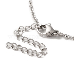 Collier pandant fleur strass avec chaînes forçat&nbsp;NJEW-K247-01P