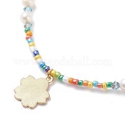 Ожерелье с подвеской из сплава эмали сакуры NJEW-JN04052