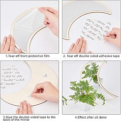 Miroir de phase de lune en bois acrylique&nbsp;DIY-WH0167-48A