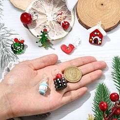 8 шт. 8 стиля рождественских тем подвески ручной работы в стиле лэмпворк&nbsp;LAMP-CJ0002-68