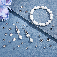 60 шт. 6-х видов проставочных бусин из нержавеющей стали 304&nbsp;STAS-UN0030-57