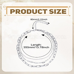 1 шт. сплав скрепки цепи двухслойные ожерелья для женщин&nbsp;NJEW-LP0006-02P