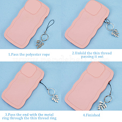 60 шт. нейлоновый шнур с оболочкой из цинкового сплава для мобильных ремней FIND-GF0006-52