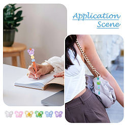 6шт 6 цвета непрозрачные акриловые бусины SACR-TA0001-53