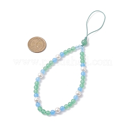 Ремешки для мобильных телефонов из натурального и окрашенного малайзийского нефрита&nbsp;HJEW-JM03426-03