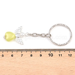 合金アクリルキーホルダー100個  鉄のリング付き  銀  ミックスカラー  65mm&nbsp;KEYC-JKC01277