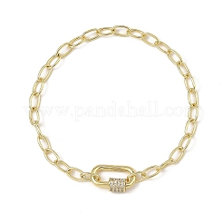Messing Büroklammer Kette Armbänder&nbsp;BJEW-JB14224