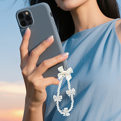 3 шт. 3 стиля резиновых ремешков для мобильных телефонов с имитацией жемчуга&nbsp;HJEW-CN0001-33