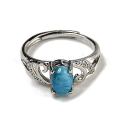 Овальный натуральный апатитрегулируемые кольца&nbsp;RJEW-Q818-01P-09B