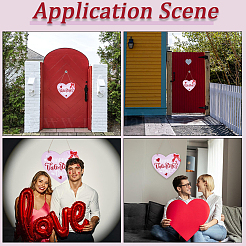 Holzschild zum Thema Valentinstag&nbsp;AJEW-GF0013-09
