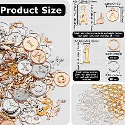Подвески из сплава в тибетском стиле с буквами a~z и цифрой 0~9&nbsp;FIND-BM0001-16