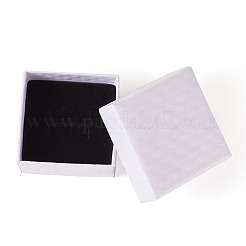 Подарочные коробки для хранения колец из фактурного картона с ромбами CON-TAC0001-07A