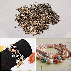 Зажимные бусины из латуни KK-PH0035-14-AB