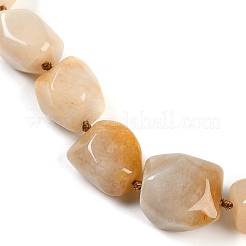 Colliers de perles en pépites de jade topaze naturelle pour femmes et hommes&nbsp;NJEW-K388-01I