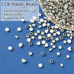 600шт 6 набора пластиковых бусин ccb CCB-YW0001-48