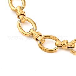 Ионное покрытие(ip) 304 нержавеющая сталь сетчатый браслет-цепочка для женщин BJEW-S003-02G