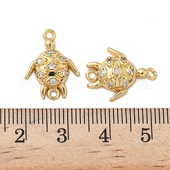 Подвески-коннекторы с морскими животными из латуни с микропаве из прозрачного кубического циркония KK-P325-03G