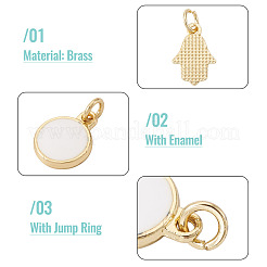 21шт 7 стиля латунные эмалевые подвески&nbsp;KK-TA0003-19A