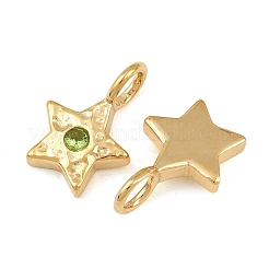 Anhänger aus 304 Edelstahl mit Mikropflaster und Zirkonia&nbsp;CU-CBA02E8-19G-01