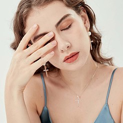 Подвески со стразами из сплава FIND-SC0005-02