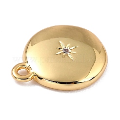 Adornos de latón micropavé de circonia cúbica&nbsp;ZIRC-I054-13G-03