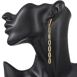 Серьги-гвоздики с кисточками из латуни&nbsp;EJEW-JE06890