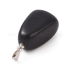Natürlich gefärbte und erhitzte schwarze Achatanhänger&nbsp;G-k302-B16