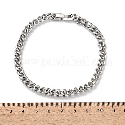 Браслеты из кубинской цепочки из нержавеющей стали 304 для мужчин BJEW-Z081-01P-01