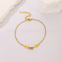 Браслеты на ногу из нержавеющей стали 304 с двумя рыбками для женщин FS-WG2E8EF-01