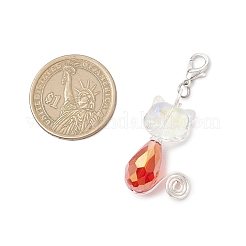 Подвесные украшения из гальванического стекла&nbsp;HJEW-JM03599-02