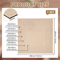 Pappelholzplatten und -ringe&nbsp;DIY-WH0530-12