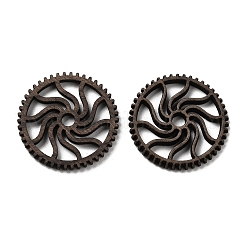 Pendentifs creux en bois de noyer&nbsp;WOOD-G018-04-1
