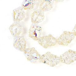 Гальванизируйте прозрачное стекло бисер нитей EGLA-N020-03B