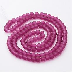 Brins de perles de verre transparentes avec peinture à cuisson&nbsp;X-GLAA-S031-6mm-39