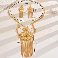 Комплекты серег и ожерелий с полыми круглыми кисточками для женщин RX4513