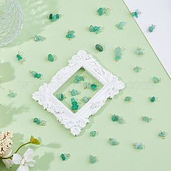 60 шт. 3 стиля натуральный зеленый авантюрин самородки соединительные подвески&nbsp;PALLOY-HS00001