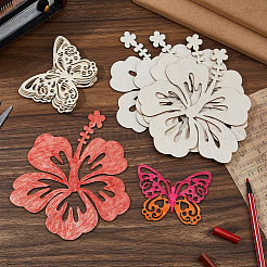 Незавершенные подвесные украшения из дерева&nbsp;AJEW-FH0006-48