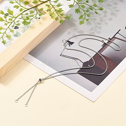 Изготовление ожерелья из нержавеющей стали 304 с цепочкой-слайдером AJEW-JB00777-01