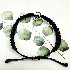 Браслеты из плетеных бусин из сплава с головой черепа AA6083-1