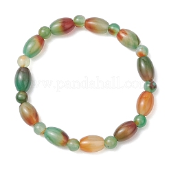 2 шт. 2 варианта браслетов из натурального павлиньего агата с бусинами&nbsp;BJEW-JB13416-01