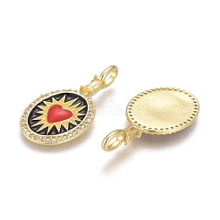 Латунные микропаве прозрачные подвески с фианитом&nbsp;ZIRC-Z001-07G