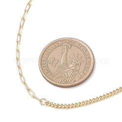 Цепочки-скрепки из латуни с панцирным плетением и подвесками в форме сердца на концах цепочек из нержавеющей стали 201 NJEW-JN05553